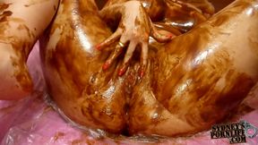 Tasty big ass in chocolate messy fuck!
