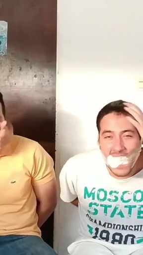 Stepdad and Stepson Tag-teamed for Gag Humiliation