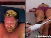 Handsome Riley Mitchel tickle tormented on feet and cock