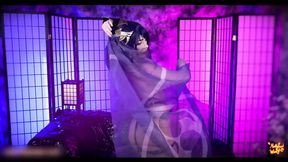Raiden Shougun is your cum-covered plaything in this filthy 4K bondage roleplay