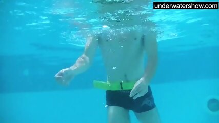 Candy being licked underwater