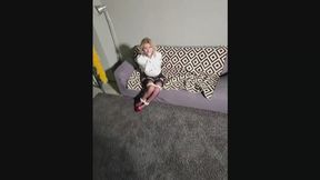 5295 Amber in White Blouse Hogtied