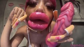 RubyDollLipz's Fantasy Dildo Sucking #1