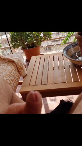 Outdoor Handjob of Nice Big Italian Cock