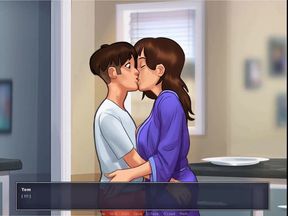 Summertime saga: stepmom teaches her stepson hot to kiss ep 169