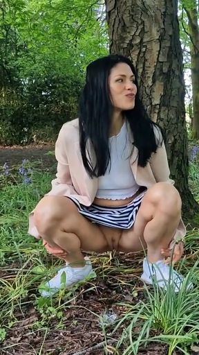 Spectacular moment from &quot;Nicky Brill Naked in public park and pissing&quot;