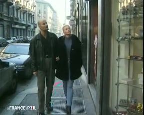 A Dirty Blonde Is Getting Fucked by Two Perverts in a Sex Shop