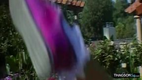 Poolside Brunette MILF Dripping Wet From Intense Pounding