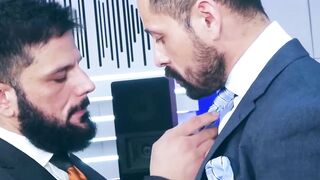 SUITED UP FOR DESTRUCTION Cristian Sams Ass Gets DRAINED by Little Brakos Insatiable Monster!