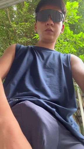 Naked Boy Outdoor Masturbation