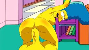 Marge Fucks Hard While Moaning, The Simpsons Parody