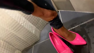 Desperate Pee in My Jeans next He Pee on my Ass and I give him BlowJob too