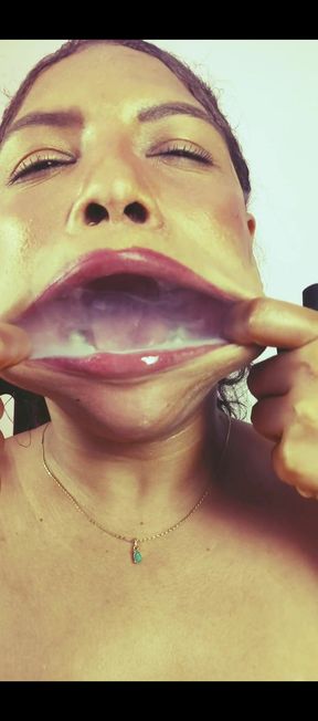 Obeying my master's orders by smoking and sucking cock
