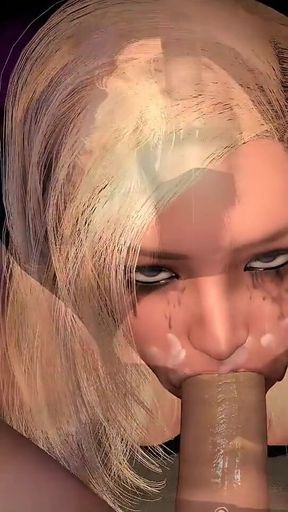 Busty Blonde Babe Extreme Deepthroat Facefuck - Blonde Babe