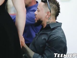 Intimate game hostess Avi Love bangs 3 biggest jocks! That taut snatch of hers gets slammed hard until it's spunk tasting time! Collect your favorite movies merely at TeeniePie.com