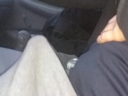 Jerking off while driving and quick cum