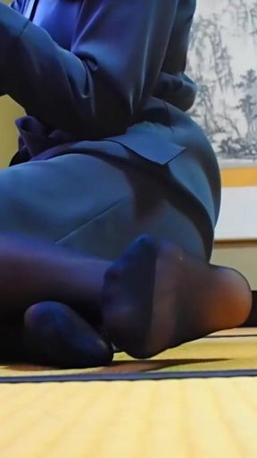 Japan in Black Pantyhose