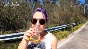 drinking piss in the streets very risky, i drink cum too