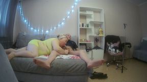 High-quality Deep Blowjob From Stepmother-in-law with Cum Swallowing