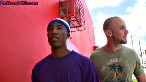 Amateur ebony thug surrenders to white