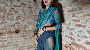 After lying to my husband, I went to my brother-in-law at night wearing a net saree. My brother-in-law fucked me after seeing my