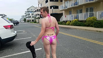 Wiggling my bikini buns and showing off my tramp stamp in Ocean City like only denver shoemaker can