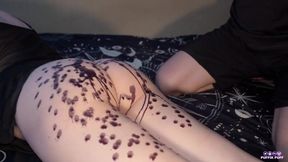 Tgirl Juicy Ass Destroyed by Gushing Hot Black Wax