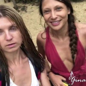 Gina Gerson and Talia Mint enjoy sexy vacation time