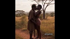 African ebony twin sisters get fucked raw by a black trans Nigerian teen