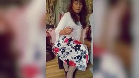 CD Modeling A Pretty Skirt And Getting Extremely Excited