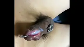 Pierced Dick Ejaculates Loads in Intense Masturbation Session