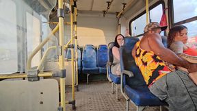 A SHAMELESS COUPLE RIDING IN PUBLIC TRANSPORT AND BACKSEAT PASSENGER FILMING EVERYTHING