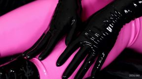 Cristal Kinky Pink Latex Slut Getting Fucked by Fuckmachine