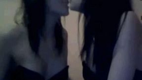 Webcam lesbian porn in my sister's room with her hot GF