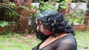 Latina Trannys Get Fucked in the Ass by Foursome Outdoors