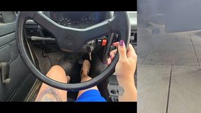 The exhaust is spewing liquid and smoke.