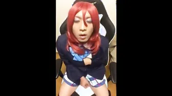 Asian Crossdresser Solo Masturbation