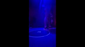 Women Feel Hot Being in the Gym and Touch Each Other in the Bathroom