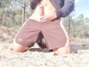 Compilation of jerking off in public places - walking naked with the risk of getting caught