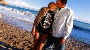 Blonde Beauty Fisted Hard on the Beach