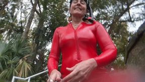 Red catsuit in the springs video one snorkling with some freediving