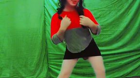 Adorable Sissy Twirling in Sparkly Princess-style Dress