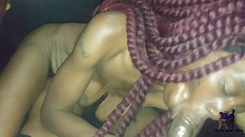 Slim Ebony Fucking in Booth