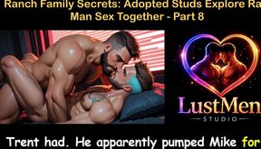 English Audio Gay Sex Story - Ranch Family Secrets: Adopted Studs Explore Raw Man Sex Together - Part 8