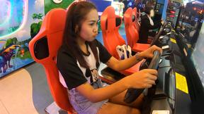 ”Thai MILF GF jerks dick after a day out in the mall”