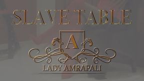 SLAVE TABLE Total lenghts 4:54 minutes  High Heels OverKneeBoots Boots Crossdress TV Transe  BDSM Objekt Object Slave LADY AMRAPALI  Herrin Mistress Domina