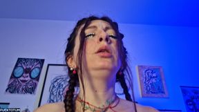 20 Year Old Girl with Big Natural Bouncing Tits Riding Cowgirl &amp; Giving Sloppy Drooling Blowjob POV - ELIVALOVE