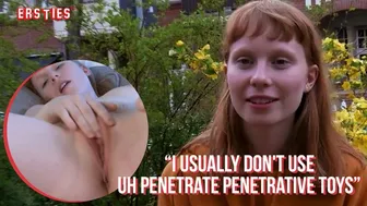 Redhead German girl rubs her wet hairy pussy during intense solo play
