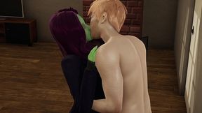 gamora receives a good penetration against the kitchen table [full video]