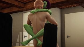 gamora receives a good penetration against the kitchen table [full video]